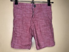 Cat Jack Boys Size 7 Red Speckled Chino Shorts Flat Front Adjustable Waist