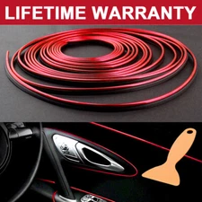 5M Red Car Door Panel Edge Gap Strip Molding Cover Trim Universal Accessories US