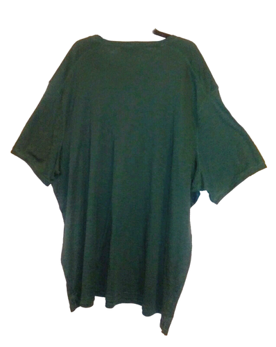 Camicia Henley uomo taglia 4XB manica corta -3 bottoni nuova con etichetta APT9 verde foresta petto 68" - Foto 3 di 6