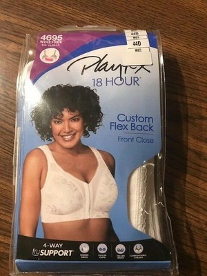 Playtex Women's Plus Size Front-Close Bra with Flex Back Size 44D White 42714487753 | eBay