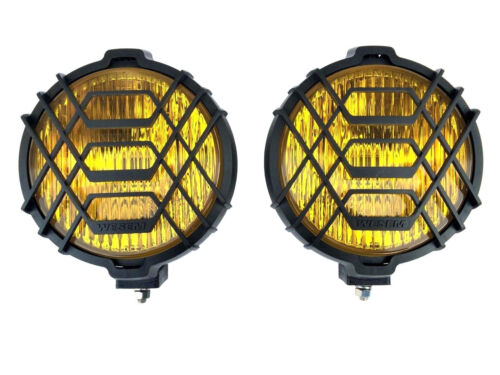 2x Gelb Nebelscheinwerfer H3 Halogen 24V Zusatzscheinwerfer mit Glühbirnen  - Bild 1 von 12