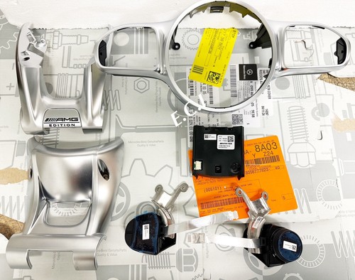 Juego de interruptores de control de dial dinámico del volante OEM Mercedes AMG G63 GT63 C63 - Imagen 1 de 11