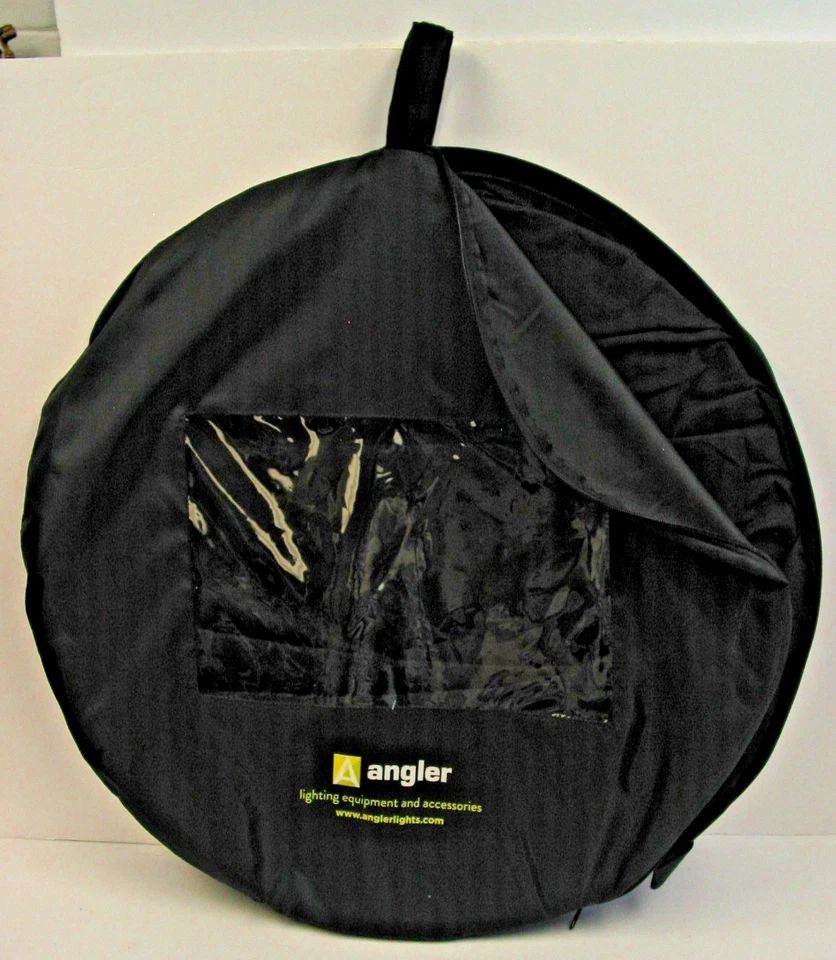 Angler Plegable Negro/Blanco 5' x 7' Fondo en 28" Bolsa de Transporte/Almacenamiento Foto 3 de 4