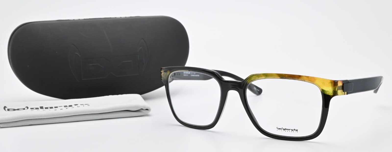 Gloryfy Unbreakable Brille GX Haarlem 1X39-07-41 Viereck Glanz Schwarz Karamell