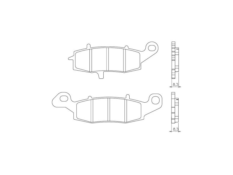 Plaquettes frein KH231 métal fritté or endurance thermique FT 4091