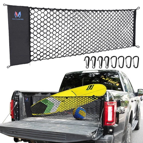 MICTUNING Truck Bed Net Pickup Cargo Net Rear Car Trunk Chevy Silverdo 16.9"X49"