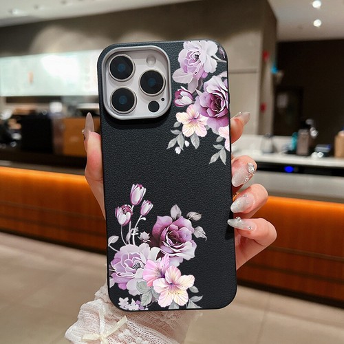 Funda protectora TPU suave delgada a prueba de golpes con flores para iPhone 16 15 Pro Max 14 13 12 11 - Imagen 14 de 20