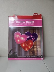 Impact Innovations Lighted Valentines Day Heart Be Mine XOXO Love Window Shimmer