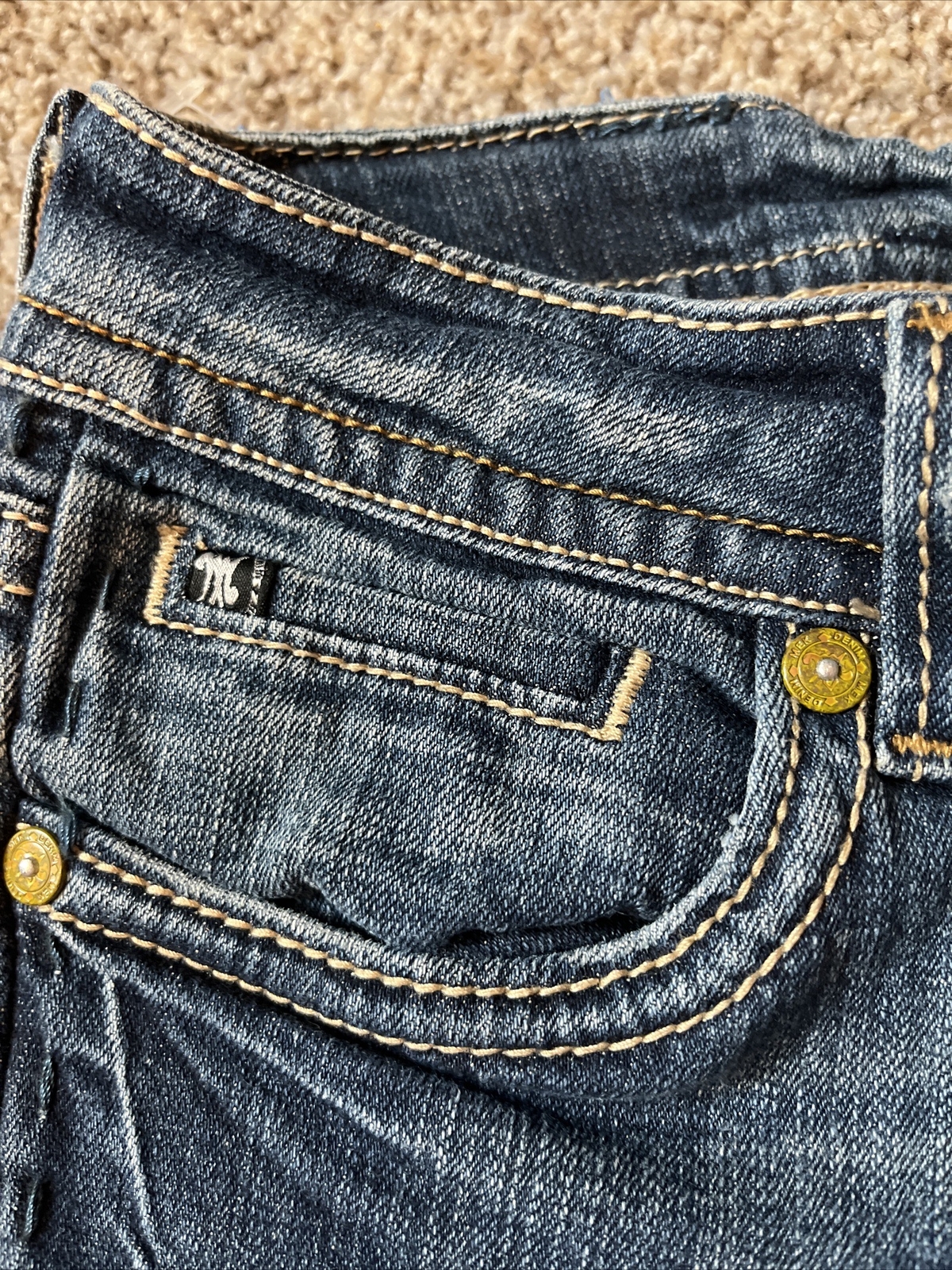 MEK DNM Mykonos Womens Size 28 X 31 Distressed Straight Leg Denim Jeans - View 4