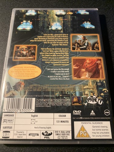 The Fifth Element DVD (1999) Bruce Willis, Gary Oldman, Milla Jovovich - 第 2/2 張圖片