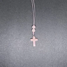 Glow Cross Car Mirror Hanger, Pink Cross Car Charm, Glow In Dark Cross