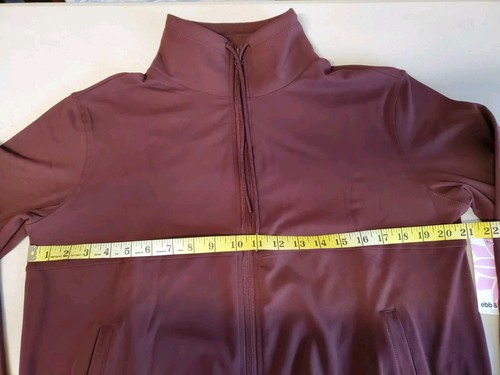 Women's Ebb & Flow Activewear Jacket Lightweight NWT Size M Brown Full Zip Soft - Picture 5 of 13
