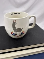 Opalhouse "No Drama" Llama White Coffee Tea Cup Mug 14-16 Oz Porcelain Target