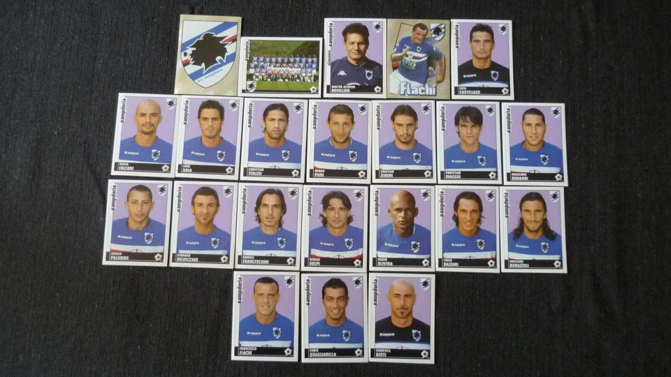VIGNETTES PANINI CALCIATORI 2006/2007 EQUIPE SAMPDORIA COMPLETE  # 353-374 NEW - Photo 1/1
