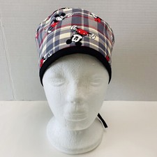 men/women surgical cap - Disney Mickey And Minnie in Plaid