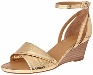 Franco Sarto Women's Deirdra Wedge Sandal, Gold, 6.5 M US, Gold, Size 6.5 727695278179 | eBay