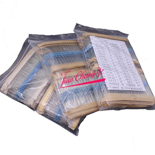 64 values 1280pcs 1 ohm - 10M ohm 1/4W Metal Film Resistors Assortment Kit - Picture 2 of 5