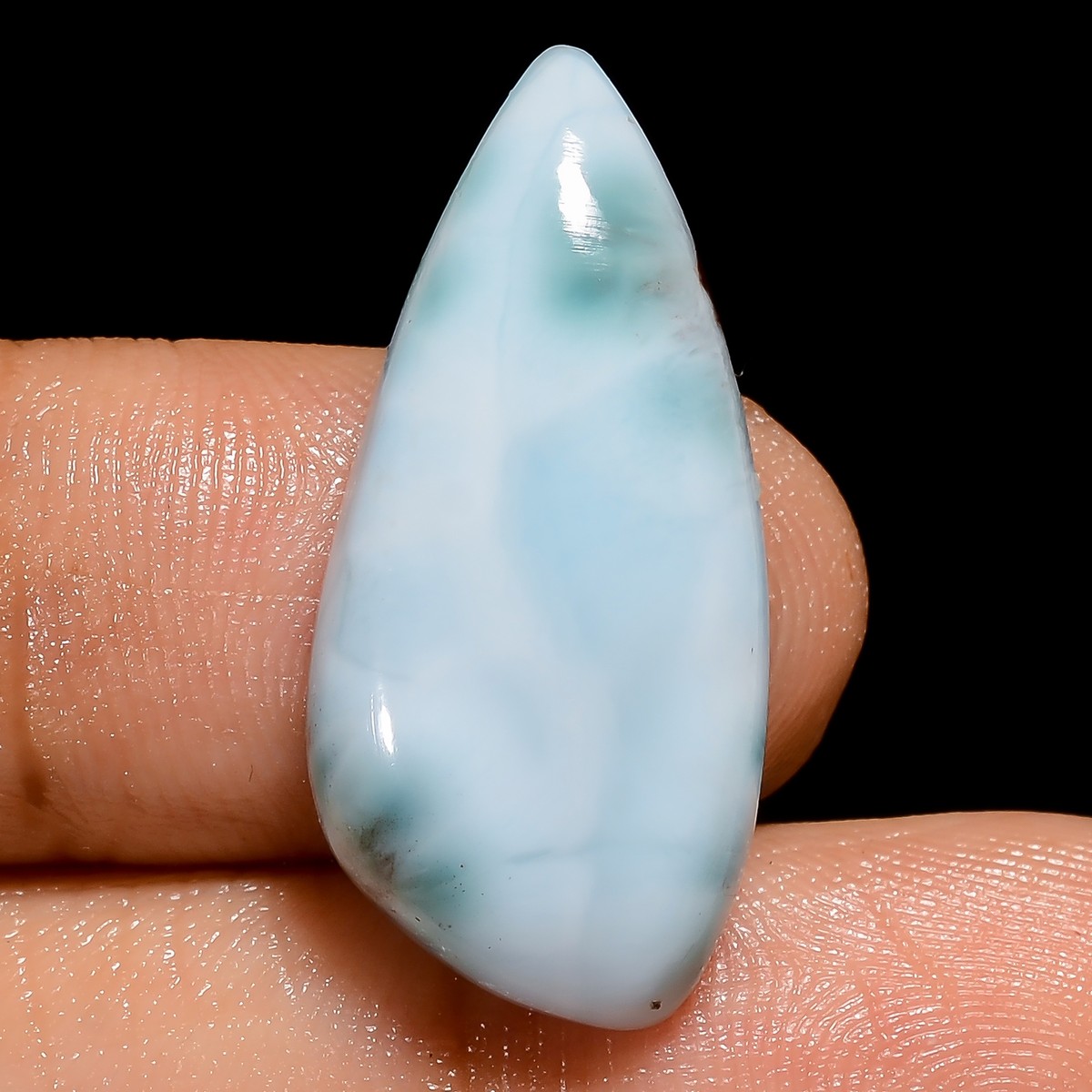 ◯larimar◯ Large Larimar Statement Pendant • Sterling Silver – Mikel