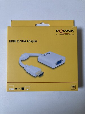 Delock  65346 Adapter HDMI-A Stecker auf VGA Buchse, ca. 10cm lang