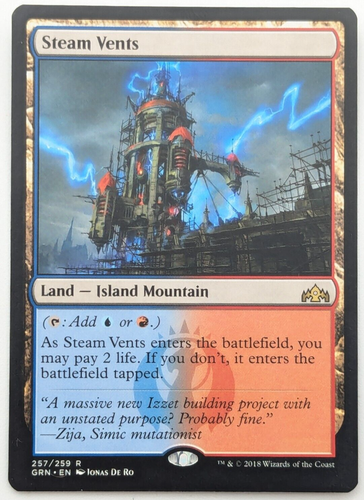 Steam Vents (Guilds Of Ravnica) Near Mint - MTG 2018 Magic The Gathering