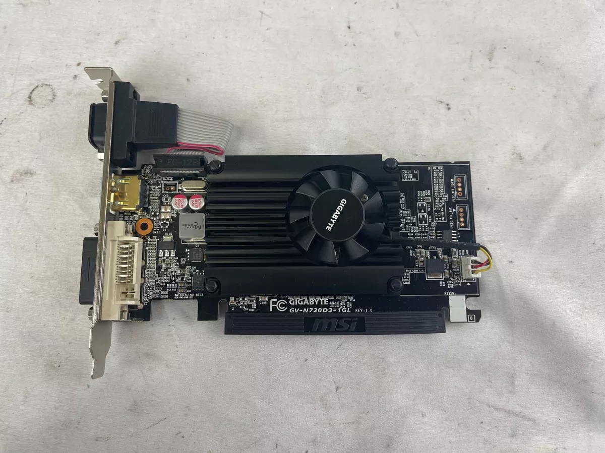 NVIDIA Gigabyte GT 720 1GB PCIe x16 HDMI DVI Dual Video Graphics Card