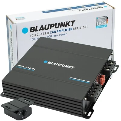 Blaupunkt BPA-E1001 1CH Class D Mono Car Amplifier 2000W Max, 1000W RMS @ 1 Ohm