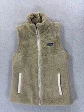 Patagonia LOS GATOS Sherpa Lined Jacket Vest (Women's Medium) Tan