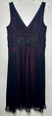 VTG Beaded Babydoll Dress Black Purple Silk Lace Dark Fairy Witchy Goth Glam 14