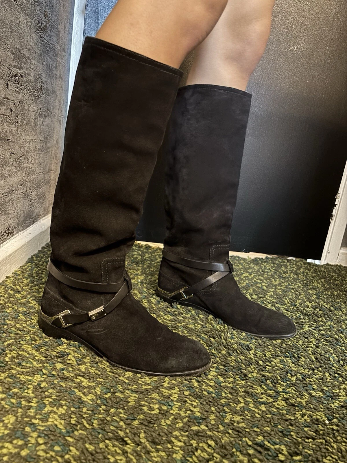 Bottes Christian Dior en daim