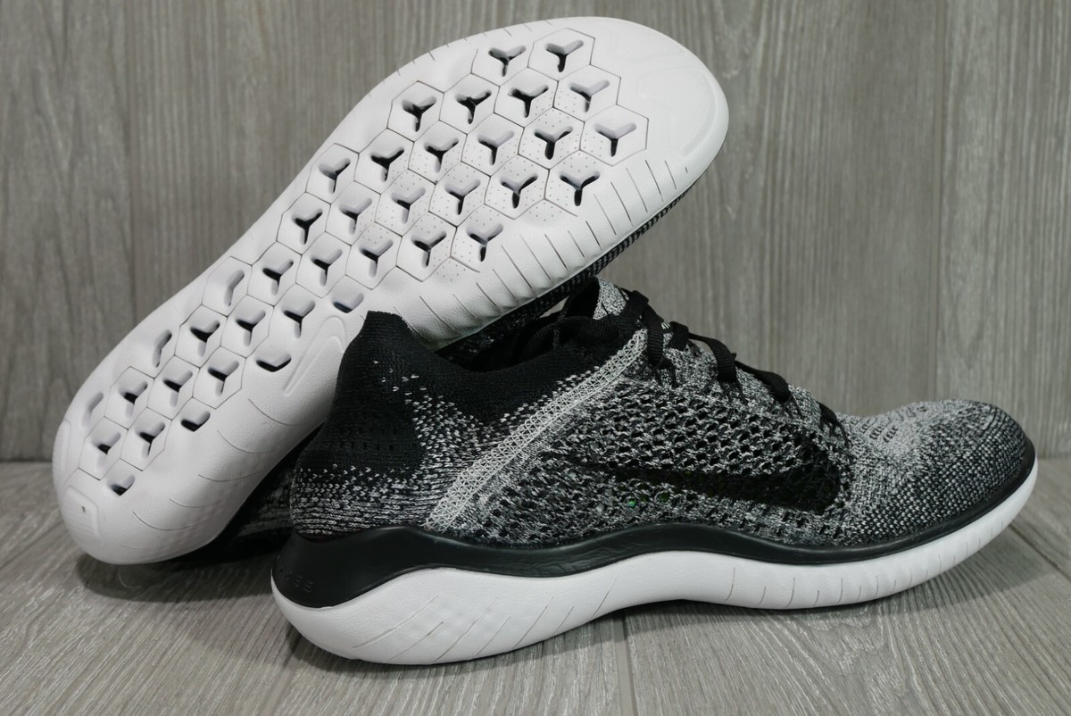 Nike Free Run Flyknit Men\'s Running Shoes 8.5 942838-101 Oreo Men main image 4