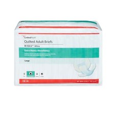 Wings  Ultra Quilted Extra Heavy Absorbency Incontinence Brief, Large 45" - 58"