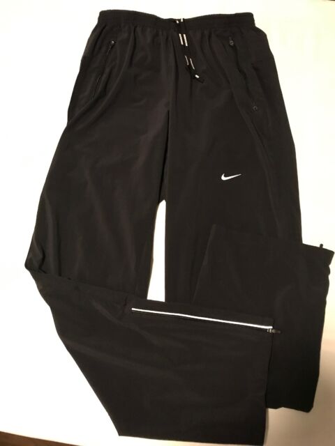 NIKE DRI FIT WOMENS M RUNNING TRACK PANTS ZIP ANKLE/POCKETS REFLECTIVE ...