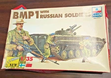 Vintage ESCI ERTL BMP 1 TANK  With Russian Soldiers NEW OPEN BOX MS2