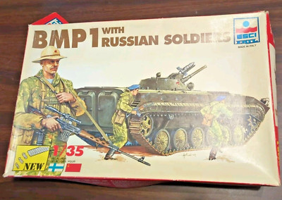 Vintage ESCI ERTL BMP 1 TANK  With Russian Soldiers NEW OPEN BOX MS2