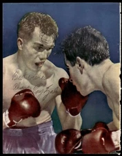 TONY ZALE SIGNED PAGE FROM MAGAZINE INSCRIBED "BEST WISHES ALWAYS" - BOXING