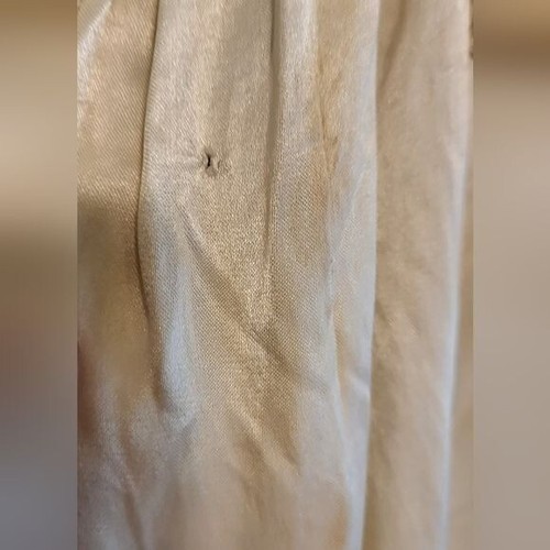 Vintage Años 30/40 Empire Cintura Blanco Satén con Encaje Vestido - Imagen 10 de 16
