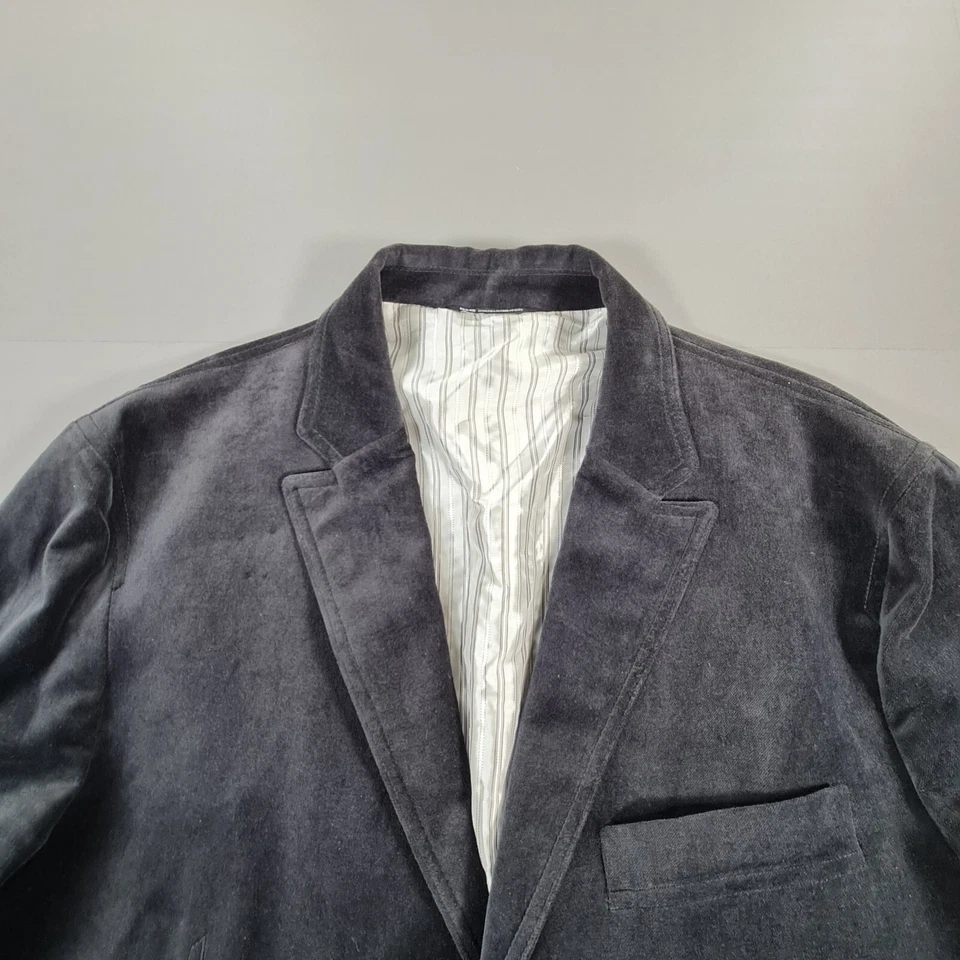 Dolce & Gabbana Mens Blazer Grey 44L Velvet Jacket Dinner Party Single Breasted — 第 2/4 张图片