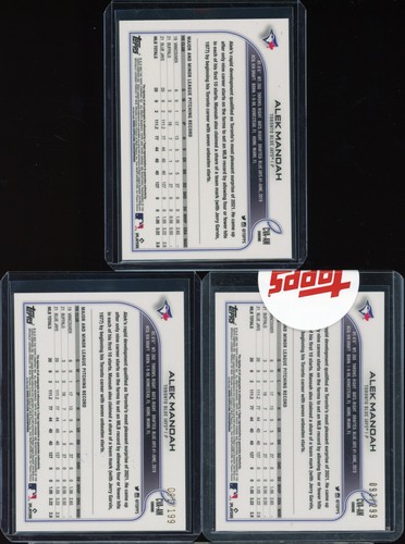 2022 Topps Chrome ALEK MANOAH autograph auto SET OF THREE - Picture 2 of 2