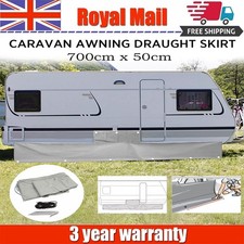 CARAVAN AWNING DRAUGHT SKIRT 7m Length X 50cm Deep & Wheel Arch Covers & Suckers
