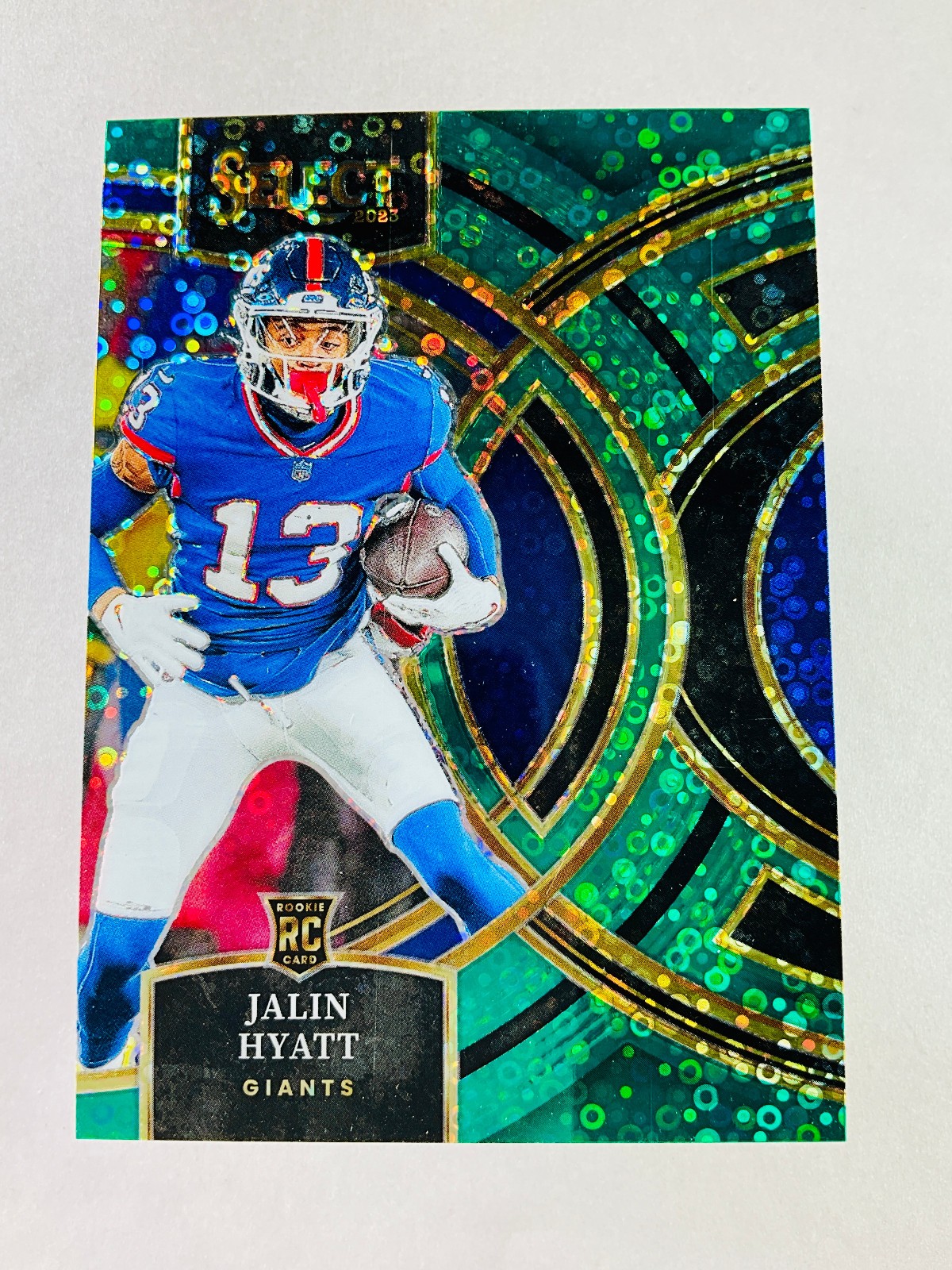 JALIN HYATT 2023 SELECT PREMIER ROOKIE GREEN DISCO PRIZM RC /5
