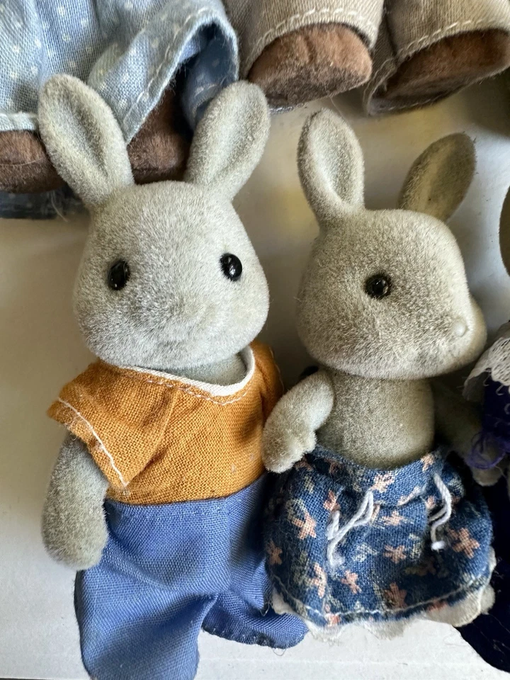 批量 12 件 复古 1985 年 Epoch Calico Critters Sylvanian Families 动物玩偶 — 第 3/4 张图片