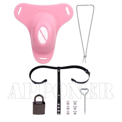 Feminized Chastity Cage With Realistic Chastity Belt Sissies Lockable Belt Cage - Picture 7 of 33