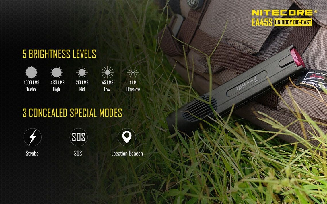 Nitecore EA45S 4 x AA 1000 Lumen Flashlight
