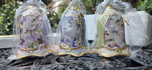 Bradford Edizioni Set 3 Lena Liu Delicati Tesori Ornamenti Colibrì Nuovo con scatola - Foto 4 di 15