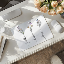 Faith Hope Love Mouse Pad Christian Desk Accessory Inspirational Faith-Based