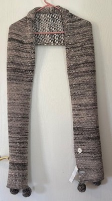 Roxy gray scarf 78'' long- Knit gray in color super soft scarf E0085