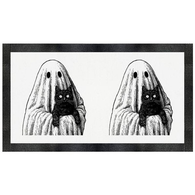 Futtermatte für Haustiere ''Whimsical Ghost Holding Black Cat'' (PM00037194)