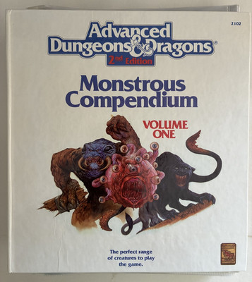 AD&D Monströses Kompendium Band 1 Binder + Band 3 Seiten - Top Zustand