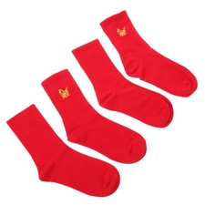  2 Pairs Chinese New Year Of Horse Socks - 2026 Lunar Blessing Cotton Crew Socks