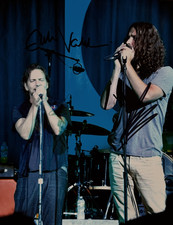 Chris Cornell + Eddie Vedder Signed Autographed Photo+COA Soundgarden Audioslave